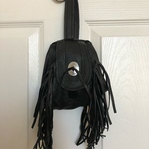 Leather Fringe Belt Bag